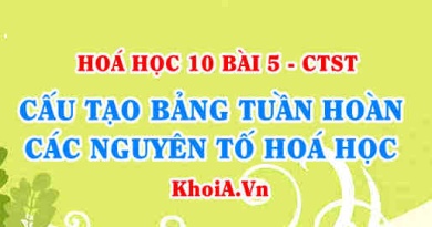 Nguyên tắc sắp xếp các nguyên tố trong bảng tuần hoàn hoá học, cách phân loại nguyên tố hoá học - Hoá 10 bài 5